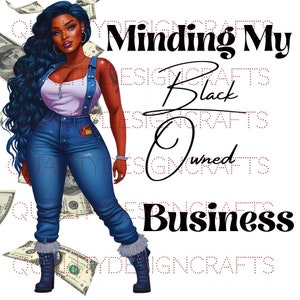 Small Business Baddie Black Girl Magic Love Hearts Melanin Black PNG Fashion African American clipart PNG Planner Tshirt Tumbler Sublimation