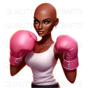Câncer de mama Linda garota negra melanina mágica Mulher negra PNG Afro Fashion African American clipart Planner Tshirt Tumbler Sublimation