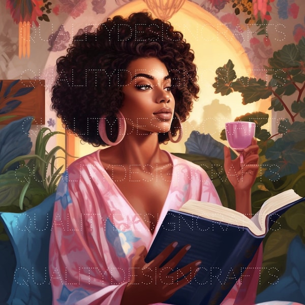 Belle Spa Black Girl Magic Melanin Black Woman PNG Afro Fashion girl African American clipart PNG Planner Tshirt Tumbler Sublimation