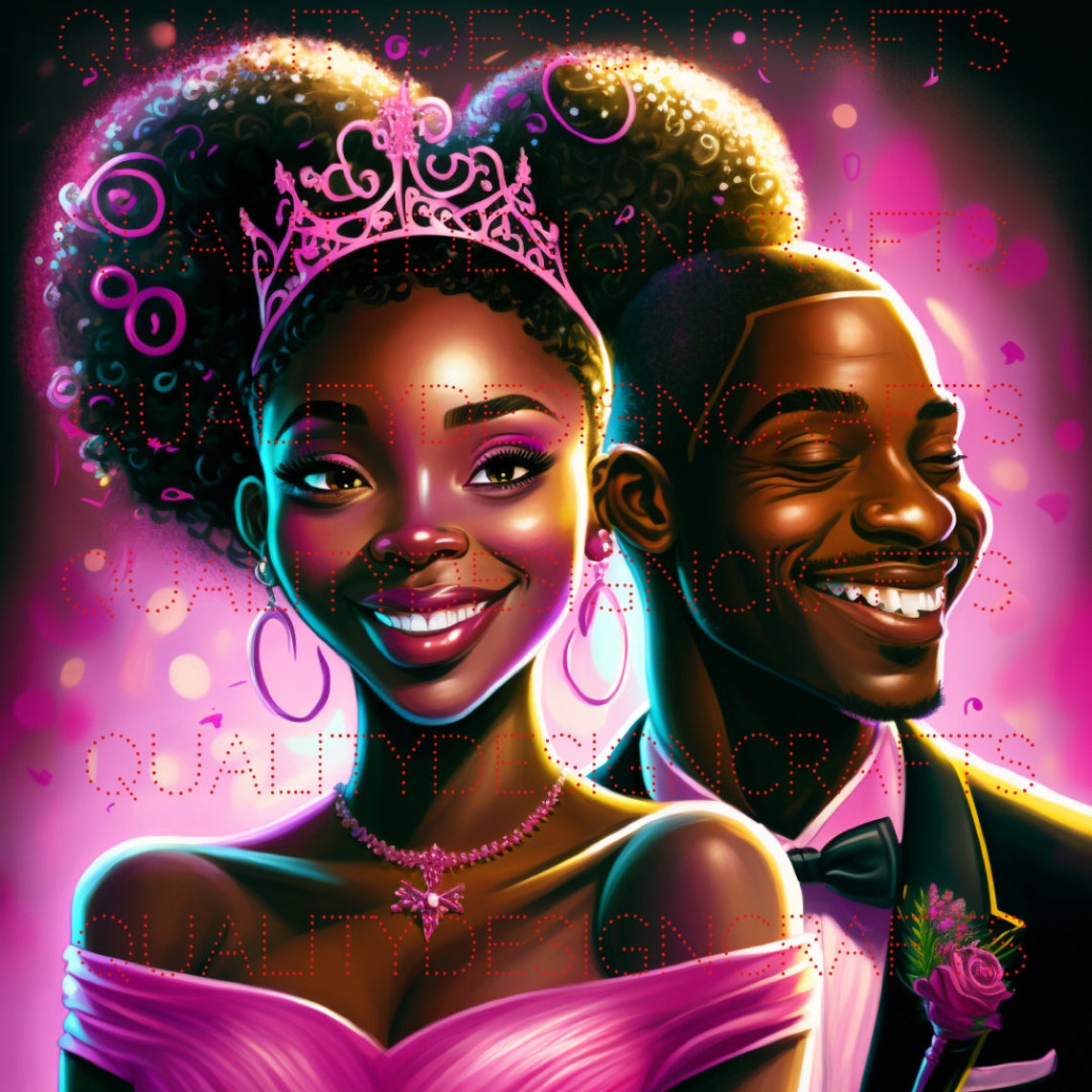 Beautiful Black Love Girl Magic Melanin Black Woman PNG Afro Etsy