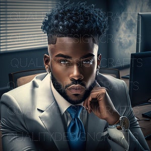 Handsome Black  Magic Melanin Black Man PNG Afro Fashion  African American clipart PNG Planner Tshirt Tumbler Sublimation