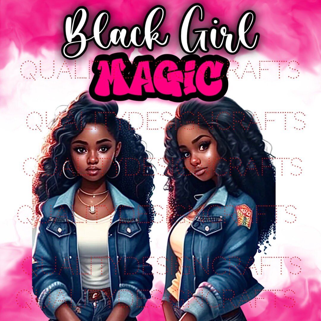 Beautiful Black Girl Magic Melanin Black Woman PNG Afro Fashion Girl ...