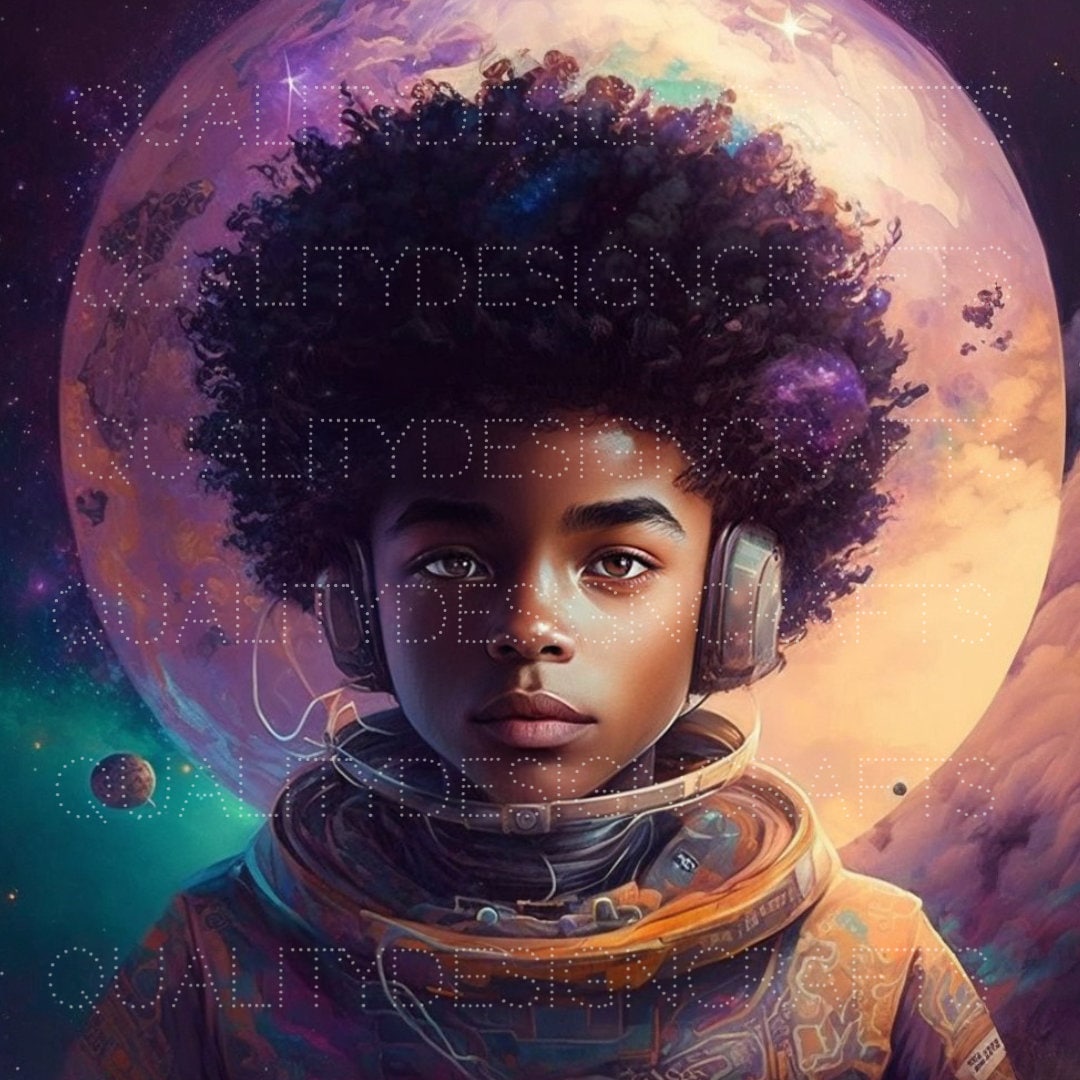 Galaxy King Black Boy Magic Melanin Black Man PNG Afro Fashion African