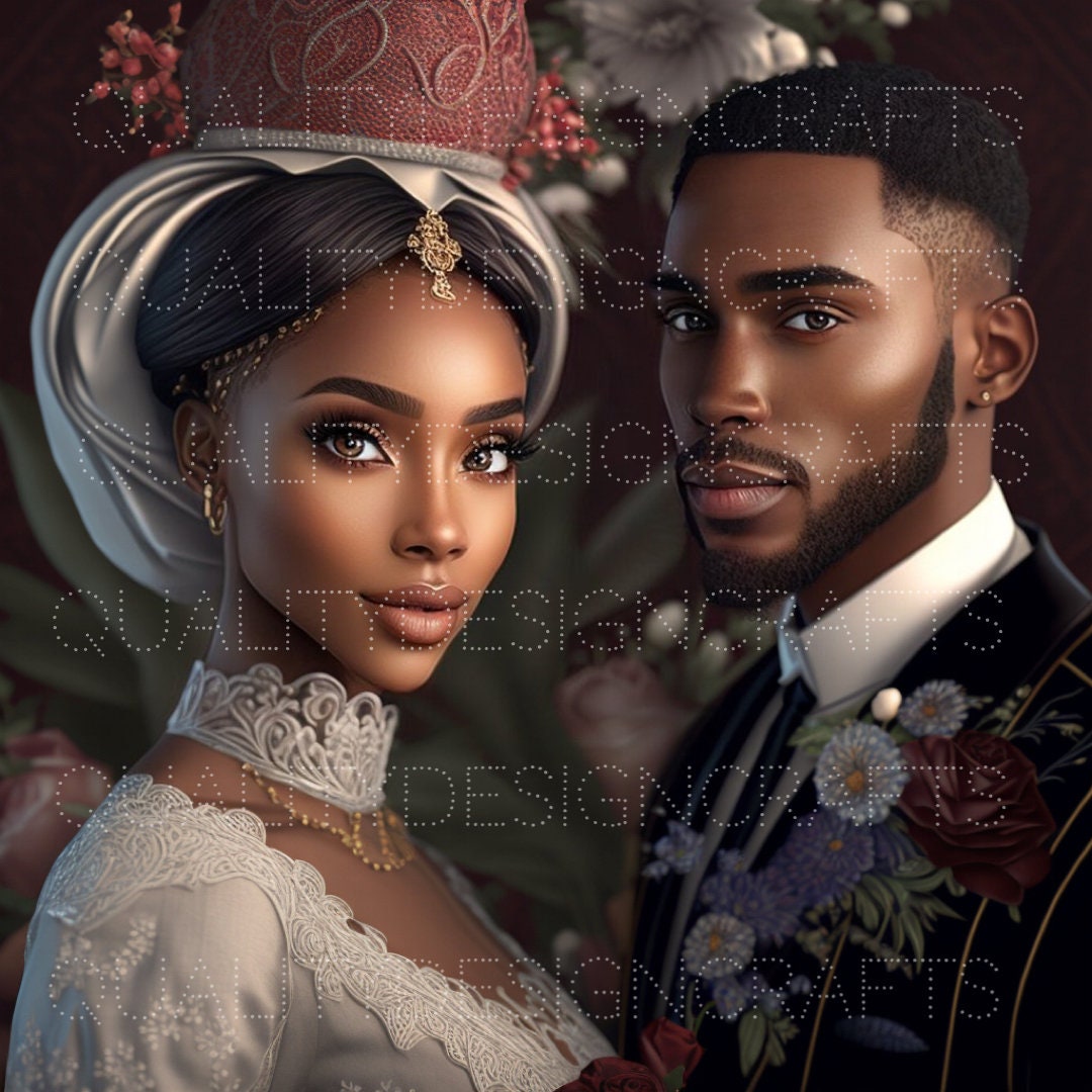 Black King and Queen Beautiful Black Love Magic Melanin Black Etsy