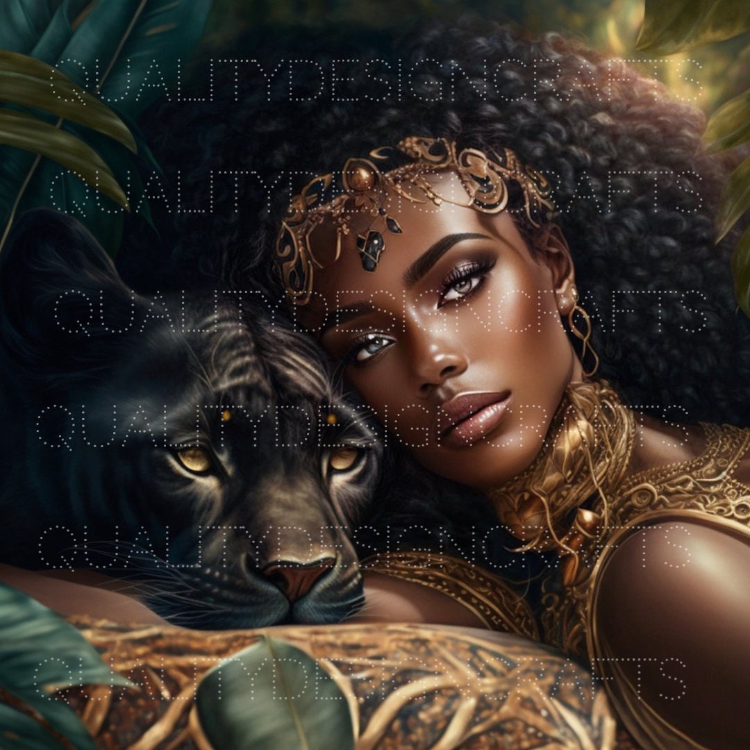 Beautiful Black Girl Magic Melanin Black Woman PNG Afro - Etsy