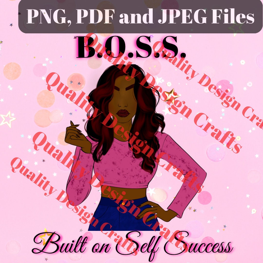 Boss Lady Black Girl Magic Excellence Melanin Black Woman PNG - Etsy