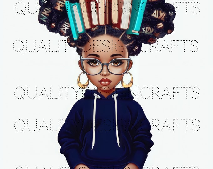 Transparent Beautiful Black Girl Magic Melanin Black Woman PNG Afro Fashion Book African American clipart Planner Tshirt Tumbler Sublimation