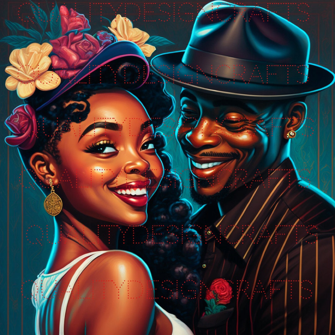 Beautiful Black Love Girl Magic Melanin Black Woman PNG Afro Etsy