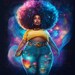 Galaxy Beautiful Black Girl Magic Melanin Black Woman PNG Afro - Etsy