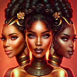 Rainha Linda Garota Negra Mágica Melanina Mulher Negra PNG Afro Fashion girl Afro-Americano clipart PNG Planner Camiseta Tumbler Sublimação