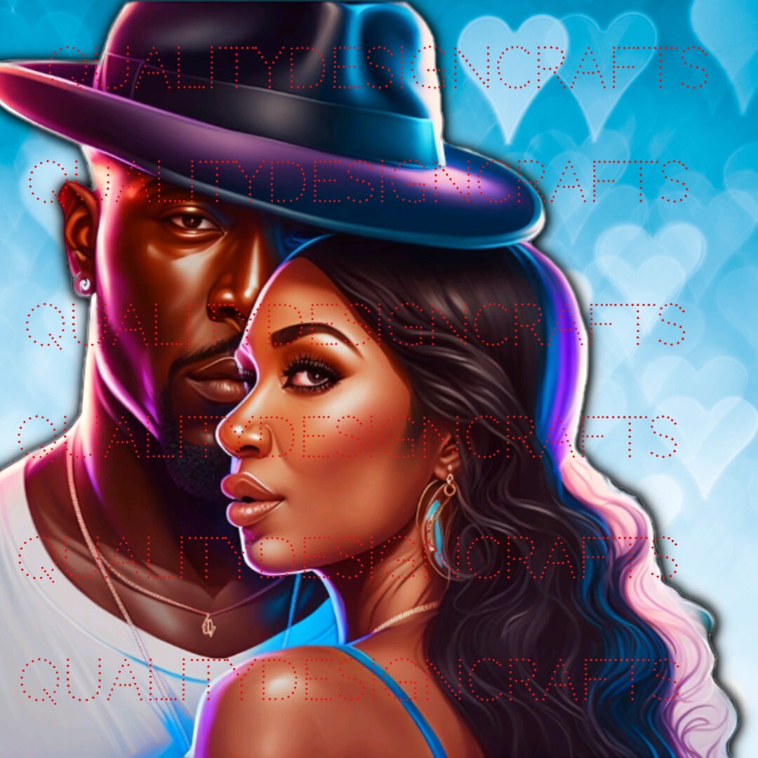 Beautiful Black Love Girl Magic Melanin Black Woman PNG Afro Etsy