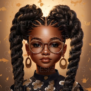 Bambini Bella Ragazza Nera Magica Melanina Donna Nera PNG Afro Moda ragazza Afro-Americana clipart PNG Planner Tshirt Tumbler Sublimazione