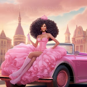 Rainha Linda Garota Negra Mágica Melanina Barbe Mulher PNG Afro Fashion girl Afro-Americano clipart PNG Planejador Camiseta Tumbler Sublimação
