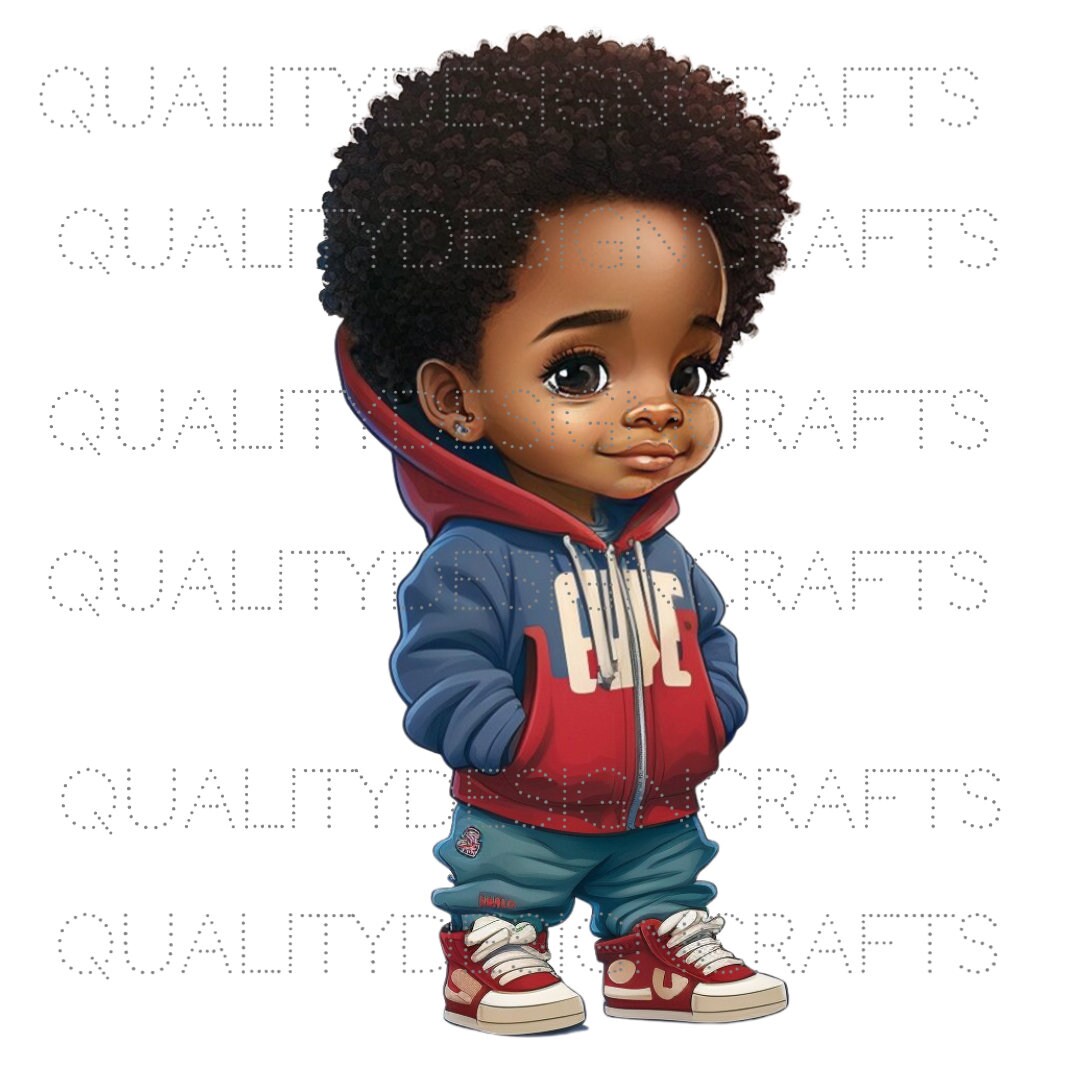 Transparent Black Boy Magic King Melanin Black Children PNG Afro
