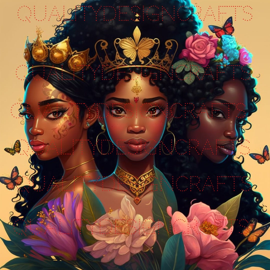 Melanin Beautiful Black Girl Magic Melanin Black Woman PNG Afro Fashion ...