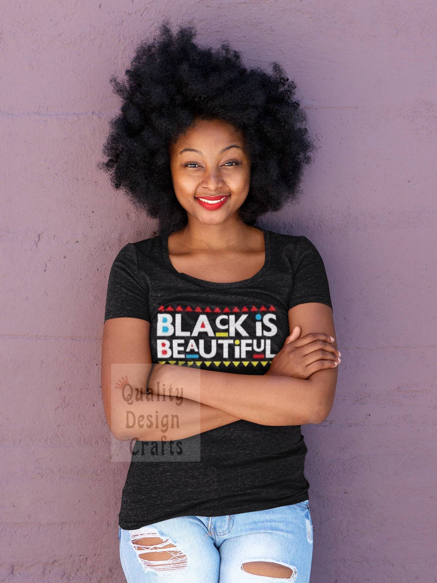 Black Is Beautiful Woman Colorful Self