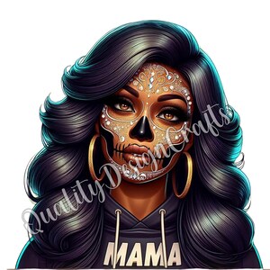 Herfst Halloween minnaar mama koffie schedel zelfliefde mooie zwarte moeder meisje leuk spooky magie Afro vrouw mama clipart planner sublimatie png PNGEgg