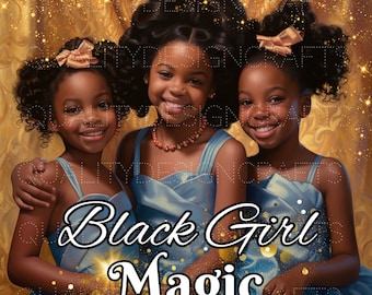 Princess Kids Beautiful Black Girl Magic Melanin Black PNG Afro Fashion girl African American clipart PNG Planner Tshirt Tumbler Sublimation