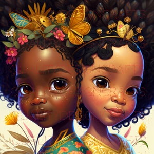 Kids Beautiful Black Girl Magic Melanin Black Woman PNG Afro Mode meisje Afro-Amerikaanse clipart PNG Planner Tshirt Tumbler Sublimation