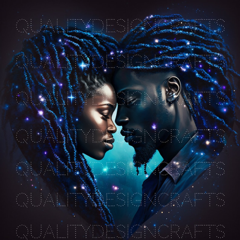 Black King and Queen Beautiful Black Love Magic Melanin Black Etsy