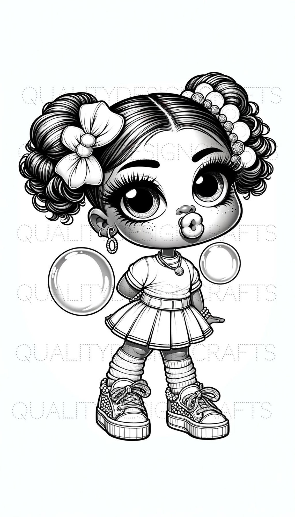 Coloring Page Kids Black Girl Magic Melanin Black PNG Afro Fashion Girl ...