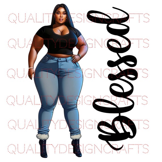 Blessed Thick Girl Magic PNG Black Girl Magic Melanin Black PNG Fashion  African American Clipart PNG Planner Tshirt Tumbler Sublimation 