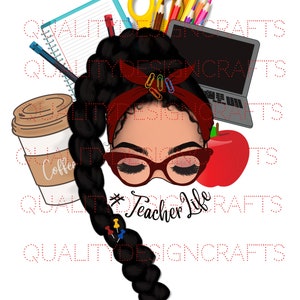 Teacher Life Beauty Girl Magic Woman PNG Fashion girl American clipart PNG Planner Tshirt Tumbler Sublimation
