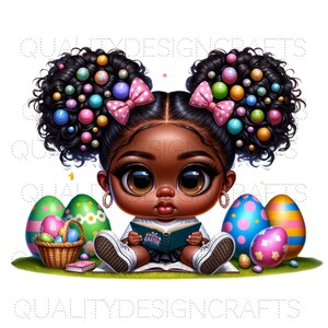 Bella Pasqua Ragazza nera Melanina magica Donna nera PNG Afro Moda ragazza Afro-americana clipart PNG Planner Tshirt Tumbler Sublimazione