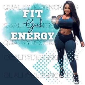 Academia de ginástica Linda garota negra melanina mágica Mulher negra PNG Afro Fashion girl Afro-americano clipart Planejador Camiseta Tumbler Sublimação
