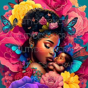 Linda mãe menina negra melanina mágica mulher negra PNG afro fashion girl afro-americano clipart png planejador camiseta tumbler sublimação