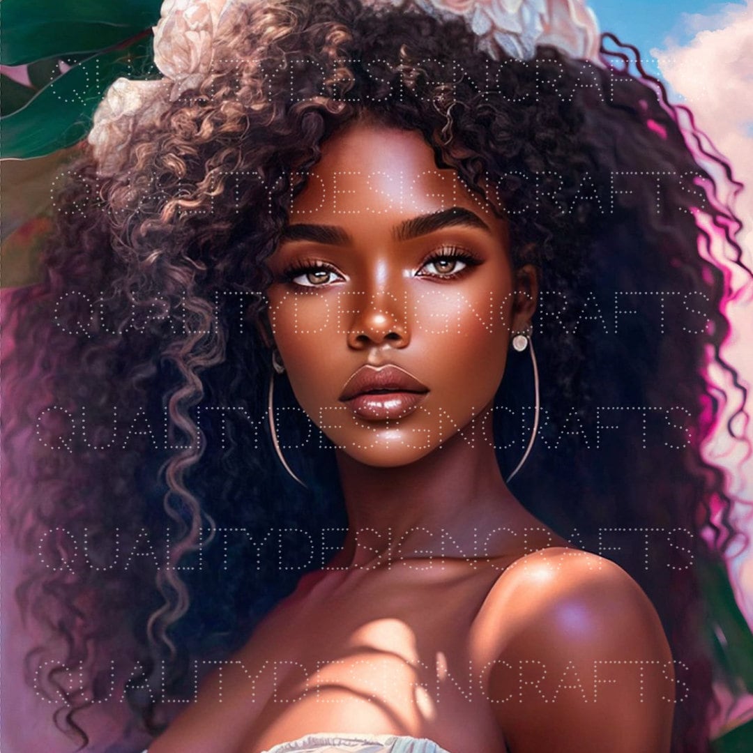 Beautiful Black Girl Magic Melanin Black Woman PNG Afro Fashion Girl ...