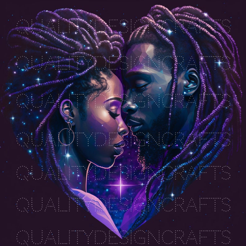 Beautiful Black Love Artnull
