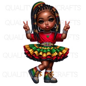 Bella ragazza nera magica melanina donna nera PNG afro moda ragazza afro-americana clipart PNG Planner Tshirt Tumbler Sublimazione
