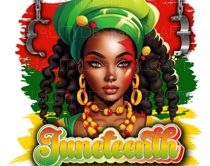Juneteenth Queen Black Girl Magic Melanin Black Woman PNG Afro Fashion girl African American clipart PNG Planner Tshirt Tumbler Sublimation