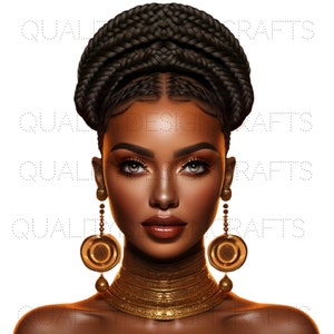 Rainha da África Linda garota negra melanina mágica Mulher negra PNG Afro Fashion girl Afro-americano clipart PNG Planner Tumbler Sublimação