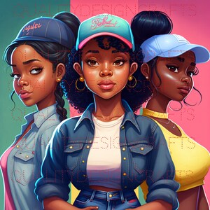 Linda garota negra melanina mágica mulher negra PNG afro fashion girl afro-americano clipart png planejador camiseta tumbler sublimação