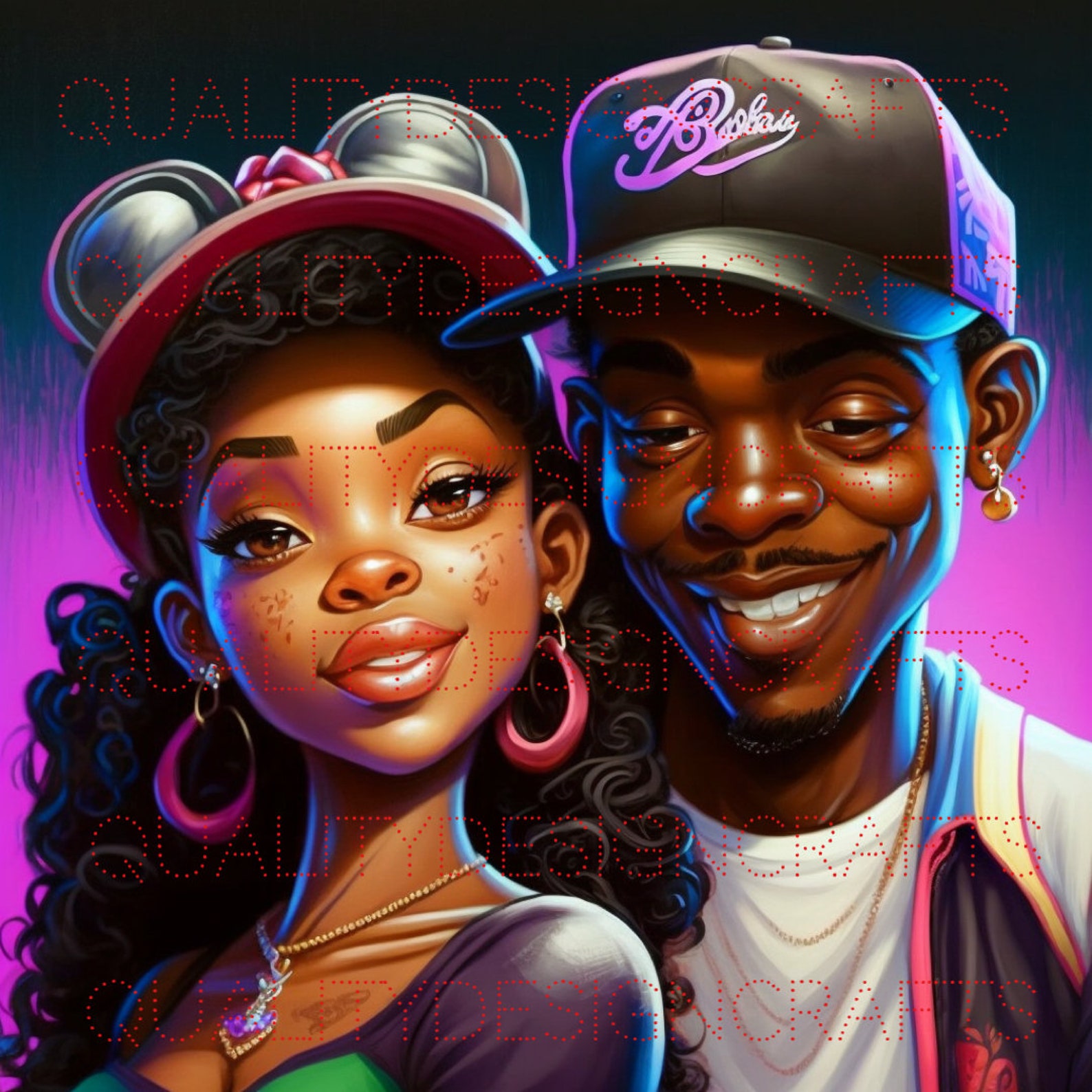 Beautiful Black Love Girl Magic Melanin Black Woman PNG Afro Etsy