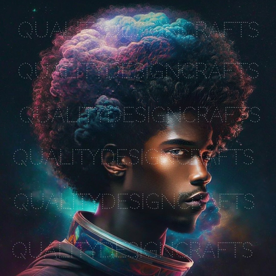 Galaxy King Black Boy Magic Melanin Black Man PNG Afro Fashion Etsy