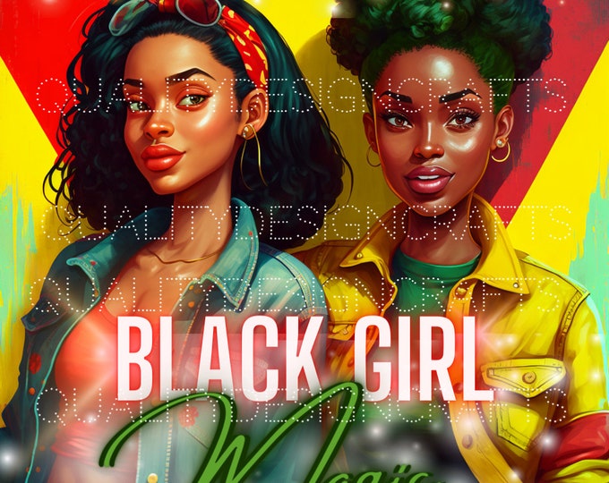 Beautiful Black Girl Magic Melanin Black Woman PNG Afro Fashion girl African American clipart PNG Planner Tshirt Tumbler Sublimation