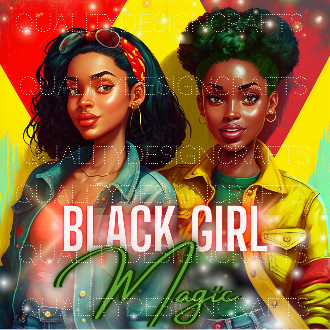 Beautiful Black Girl Magic Melanin Black Woman PNG Afro Fashion Girl ...