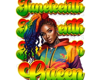 Juneteenth Dread Loc Black Girl Magic Melanin Black Woman PNG Afro Fashion girl African American clipart Planner Tshirt Tumbler Sublimation