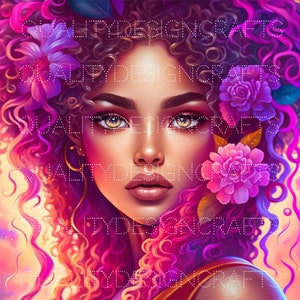 Linda garota negra melanina mágica mulher negra PNG afro fashion girl afro-americano clipart png planejador camiseta tumbler sublimação