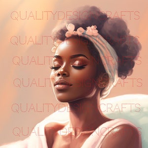 Linda garota negra melanina mágica mulher negra PNG afro fashion girl afro-americano clipart png planejador camiseta tumbler sublimação
