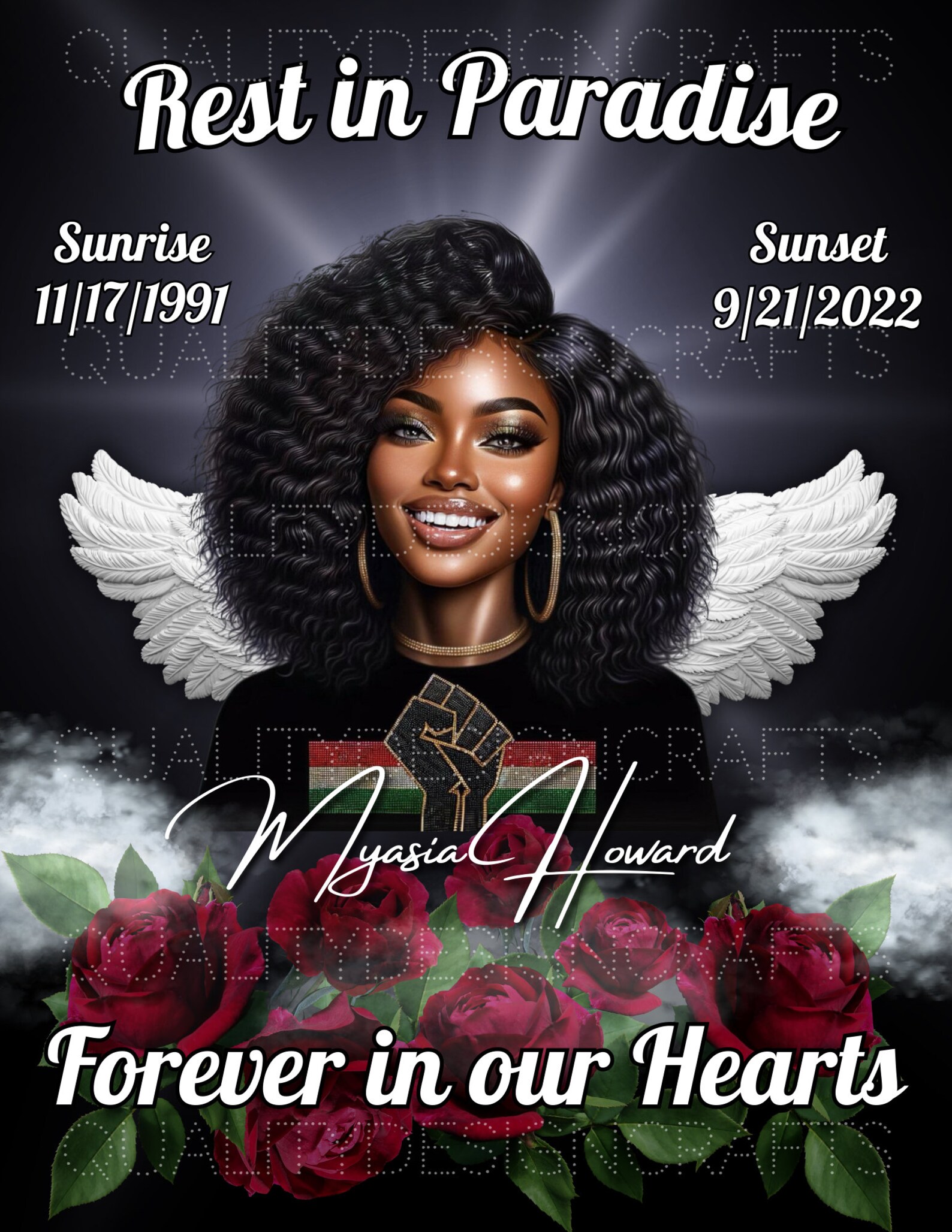 Memorial Sublimation Editable Canva Template Obituary Cover Gift Design ...