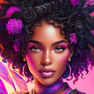 Mooi Zwart Meisje Magic Melanin Zwarte Vrouw PNG Afro Mode meisje Afro Amerikaanse clipart PNG Planner Tshirt Tumbler Sublimatie