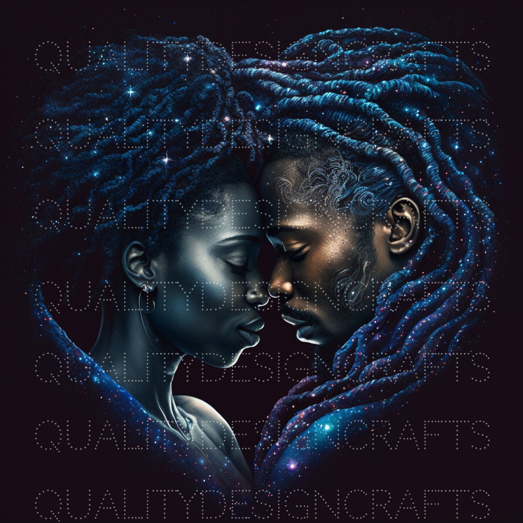 Beautiful Black Love Artnull