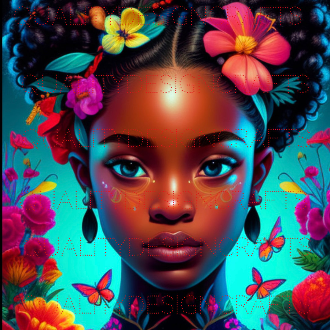 Beautiful Black Girl Magic Melanin Black Woman PNG Afro Etsy