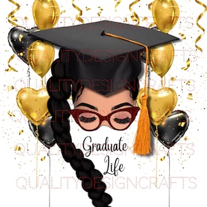 Graduate Life Beauty Girl Magic Woman PNG Fashion girl American clipart PNG Planner Tshirt Tumbler Sublimation