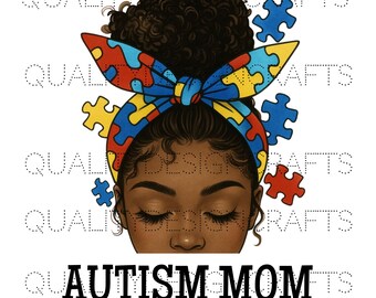 Autismus Bewusstsein Mama Hoodie PNG | Glitzer-Puzzle-Stück-Grafik-Sweatshirt | Buntes Puzzle Mama Geschenk | Unterstützen Sie Autismus Mom Bekleidung