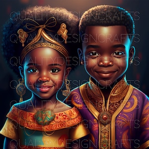 Prins Prinses Kinderen Mooie Zwarte Meisje Magie Melanine Zwart PNG Mode Afro-Amerikaanse clipart PNG Planner Tshirt Tumbler Sublimatie